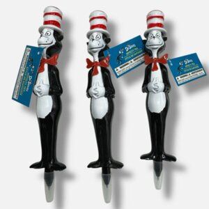 Dr.Seuss The Cat In The Hat Pen Large Plastic 8" Favors -Gift- 6 Pack NEW